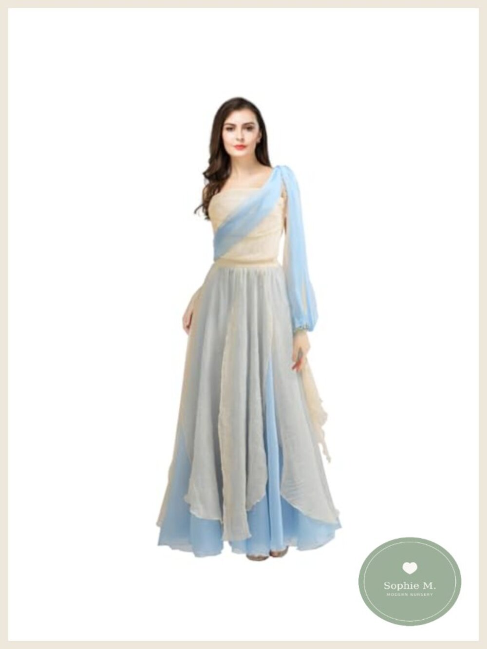 Arabian Princess Costume Chiffon Skirt Tube Top Halloween Cosplay Party Outfit